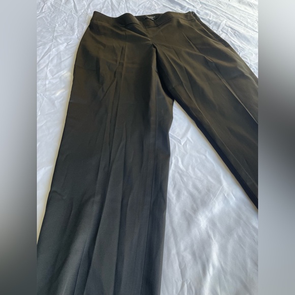 TALBOTS Satin Pants Curvy Womens Size 4 Side Zip Black 2000s Y2K Evening Glam - Picture 3 of 15